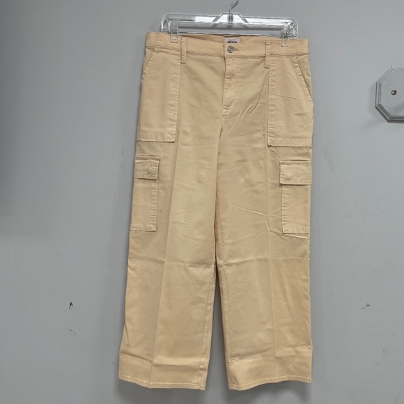 HUDSON Jeans Rosalie Bleached Sand High-Rise Wide Leg Cargo Jean - Size 33 - NWT - Picture 1 of 7